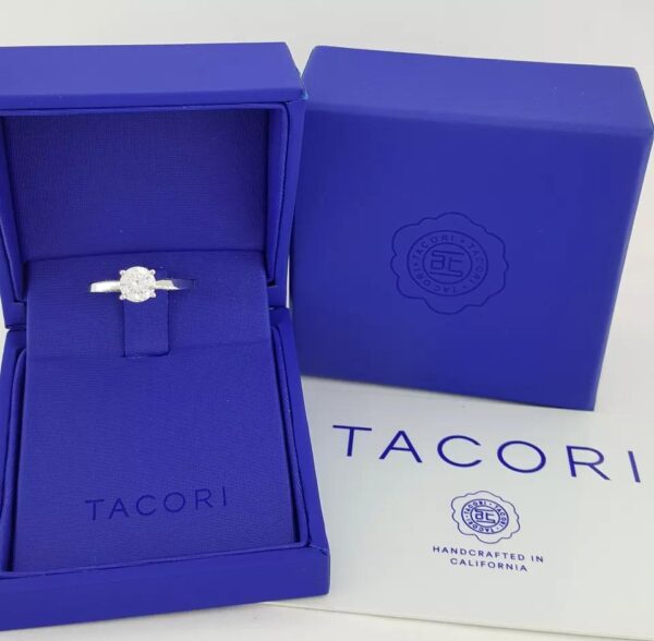 Tacori 3002 18k White Gold Semi-Mount 0.09 ct Diamond Engagement Ring 2,490
