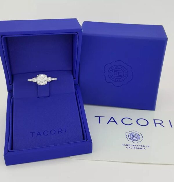 Tacori 2623RD Semi-Mount Round Three-Stone 0.5ct 18k Engagement Ring Rtl 5,490