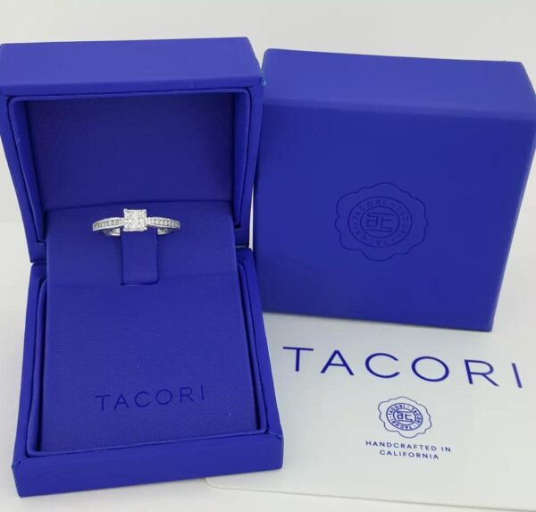 TACORI 3003 Simply Tacori Princess Semi-Mount Engagement Ring 18k Gold Rtl 3,490