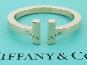 Tiffany & Co T Band Ring T Collection Square 18K Rose Gold 2.6 mm Retail 2,200