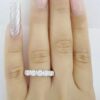 Five 5 Stone Round Brilliant Cut Diamond Bar Set 2-Tone Gold Ring 1 ct 14k