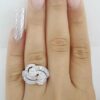 Antique Vintage Old European Cut Diamond Statement Ring 1.15 ct White Gold