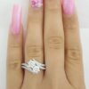 Bypass Crossover 2-Stone Round Diamond Engagement Ring 1.3 ct 14K White Gold