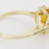 LeVian Le Vian Citrine & Diamond Halo Statement Ring 0.38 ctw 14K Yellow Gold