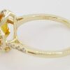 LeVian Le Vian Citrine & Diamond Halo Statement Ring 0.38 ctw 14K Yellow Gold