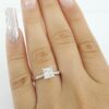 Princess Brilliant Cut Diamond Engagement Ring 14k White Gold 1.1 ct GIA Rtl 7k