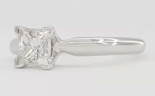 Princess Cut Diamond Solitaire Engagement Ring 0.5 ct 14K White Gold