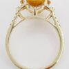 LeVian Le Vian Citrine & Diamond Halo Statement Ring 0.38 ctw 14K Yellow Gold