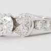 Leo Round Diamond Engagement Ring 1.69 ct 14K White Gold & Platinum Retail 8.5K