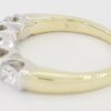 Five 5 Stone Round Brilliant Cut Diamond Bar Set 2-Tone Gold Ring 1 ct 14k