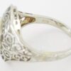 Antique Art Deco Old Mine Cut Diamond Engagement Ring 0.22 ct 18k White Gold