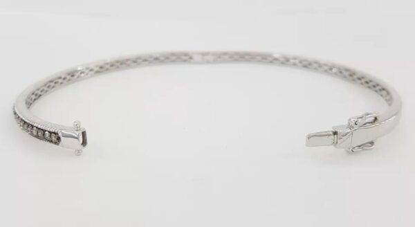 LeVian Le Vian Chocolate Diamond Pave Bangle 13.4 Grams 14K White Gold 1.25 ct