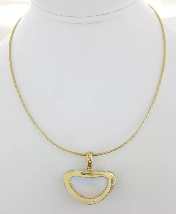 Tahitian Mabe Blister Pearl Slider Enchanter Necklace 14k Yellow Gold 20.3 Grams