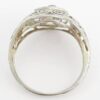 Antique Art Deco Old Mine Cut Diamond Engagement Ring 0.22 ct 18k White Gold
