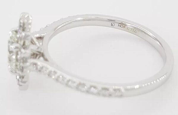 HOF Hearts on Fire Behati Diamond Halo Engagement Ring 1.21 ct 18k WG Rtl 9.5K
