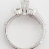 Leo Round Diamond Engagement Ring 1.69 ct 14K White Gold & Platinum Retail 8.5K