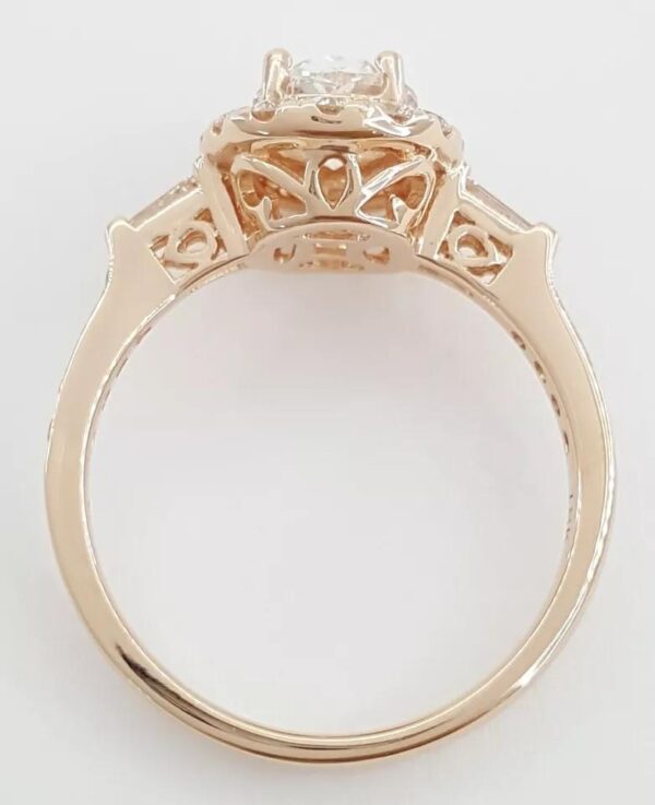 Oval Brilliant Cut Diamond Halo Engagement Ring 1.91 ct 18K Rose Gold Rtl 12K