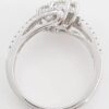 Bypass Crossover 2-Stone Round Diamond Engagement Ring 1.3 ct 14K White Gold
