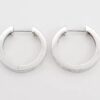 Princess Cut Diamond Hugger Hoop Earrings 15.3 mm 1.06 ct 14K White Gold