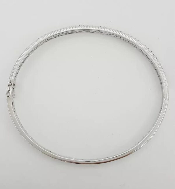 LeVian Le Vian Chocolate Diamond Pave Bangle 13.4 Grams 14K White Gold 1.25 ct