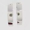 Princess Cut Diamond Hugger Hoop Earrings 15.3 mm 1.06 ct 14K White Gold