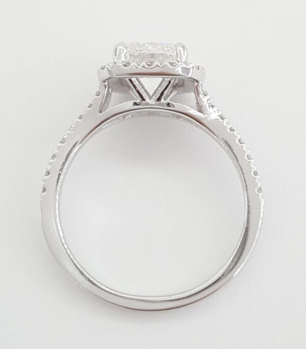 Elongated Cushion Halo Diamond Engagement Ring Platinum GIA F/VS1 2.5 ct Rt $50K
