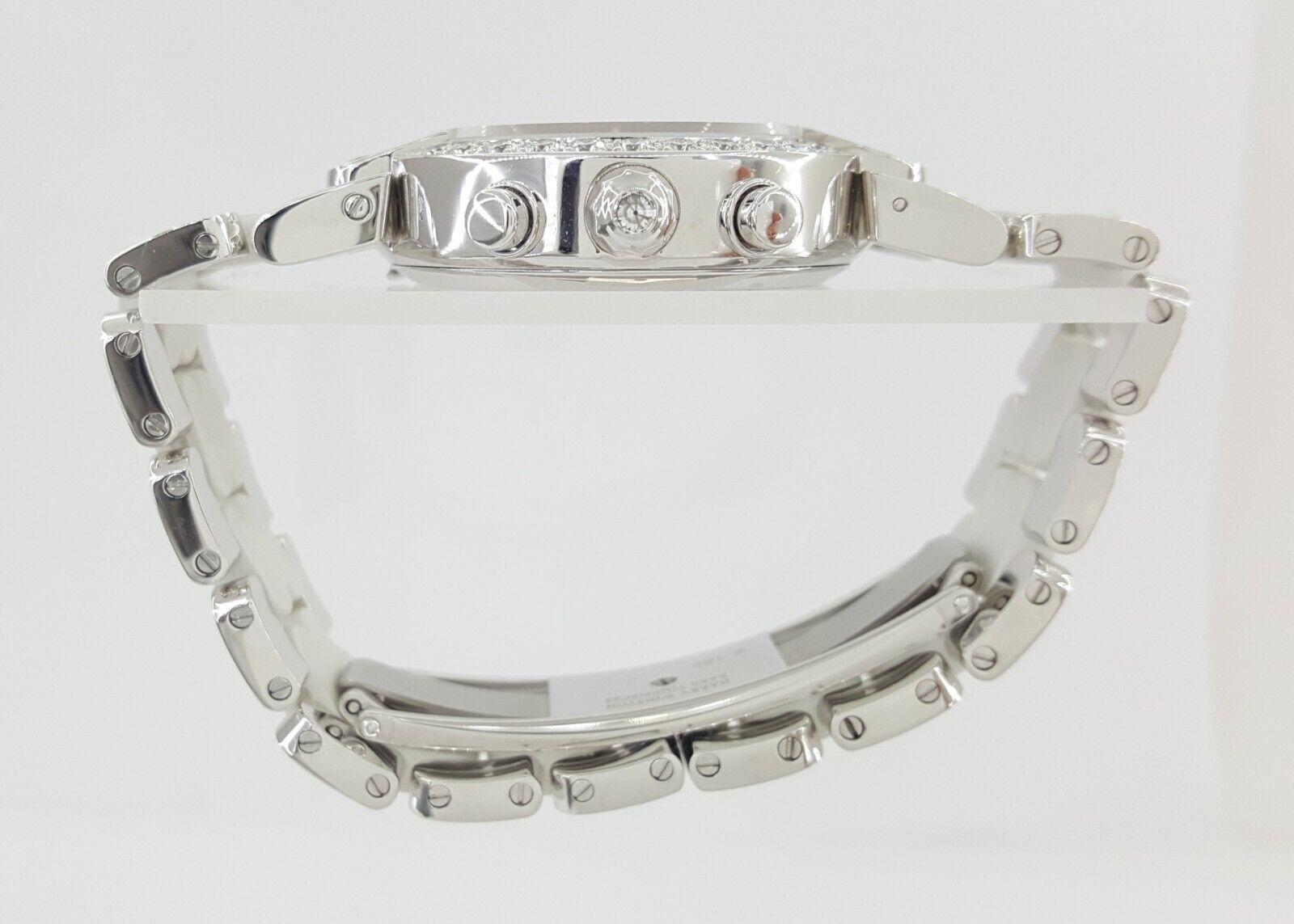 Harry Winston Premier Chronograph 32mm Diamond Watch 18k W Gold 3.35 ct Rtl $74k