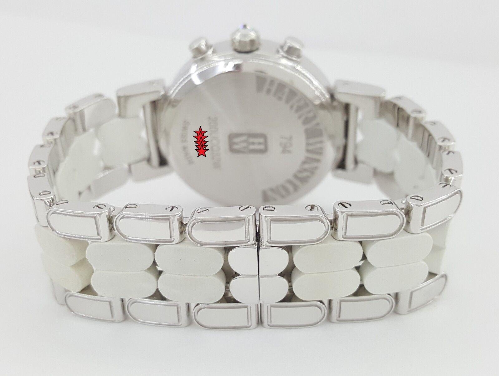 Harry Winston Premier Chronograph 32mm Diamond Watch 18k W Gold 3.35 ct Rtl $74k