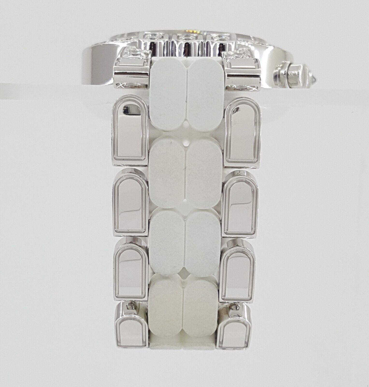 Harry Winston Premier Chronograph 32mm Diamond Watch 18k W Gold 3.35 ct Rtl $74k