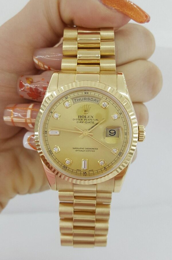 Rolex Day-Date President 118238 Double Quick 18K Factory Diamond Dial Watch