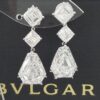 Bvlgari Bulgari Shield & Asscher Cut Diamond Drop Earrings 13.97 ctw Rt $1 Mil