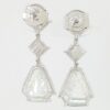 Bvlgari Bulgari Shield & Asscher Cut Diamond Drop Earrings 13.97 ctw Rt $1 Mil