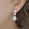 Bvlgari Bulgari Shield & Asscher Cut Diamond Drop Earrings 13.97 ctw Rt $1 Mil