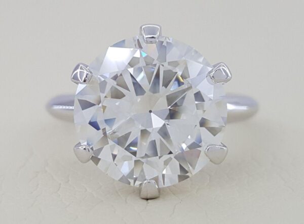 Round Diamond Solitaire Platinum 5.06 ct Engagement Ring J/VS1 GIA Rtl $200K