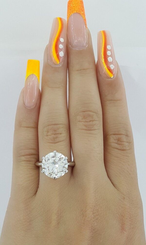 Round Diamond Solitaire Platinum 5.06 ct Engagement Ring J/VS1 GIA Rtl $200K