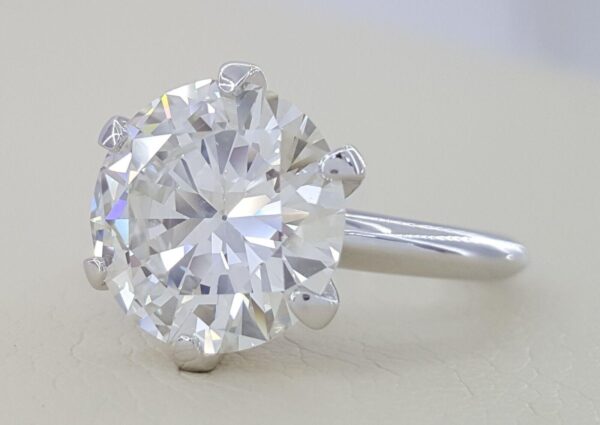 Round Diamond Solitaire Platinum 5.06 ct Engagement Ring J/VS1 GIA Rtl $200K