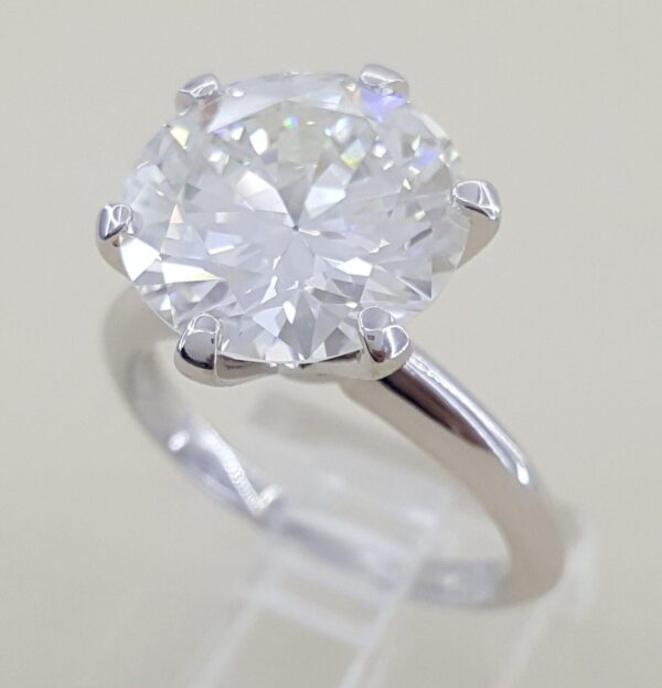 Round Diamond Solitaire Platinum 5.06 ct Engagement Ring J/VS1 GIA Rtl $200K