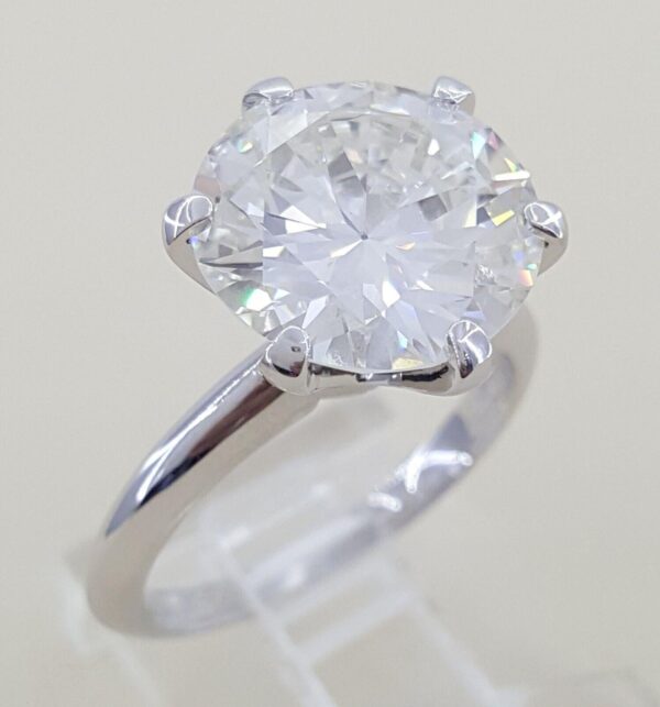 Round Diamond Solitaire Platinum 5.06 ct Engagement Ring J/VS1 GIA Rtl $200K