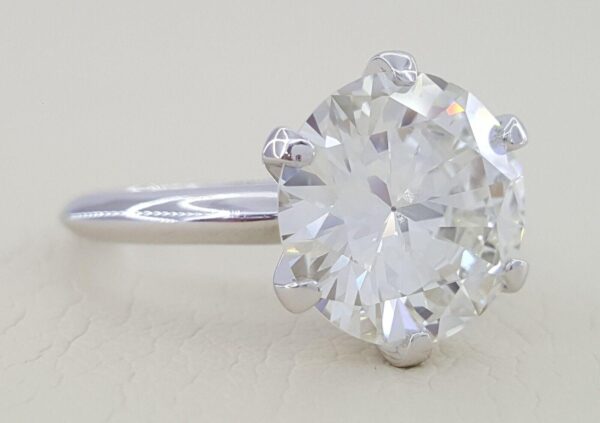 Round Diamond Solitaire Platinum 5.06 ct Engagement Ring J/VS1 GIA Rtl $200K