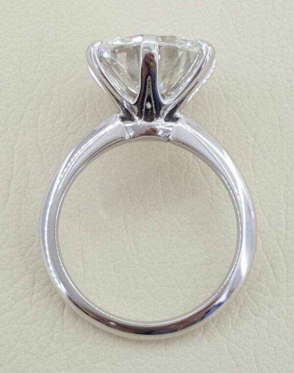 Round Diamond Solitaire Platinum 5.06 ct Engagement Ring J/VS1 GIA Rtl $200K