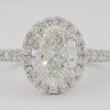 Oval Brilliant Ideal Cut Diamond 2.61 ct Platinum Halo Engagement Ring GIA $52k