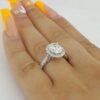 Oval Brilliant Ideal Cut Diamond 2.61 ct Platinum Halo Engagement Ring GIA $52k