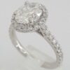 Oval Brilliant Ideal Cut Diamond 2.61 ct Platinum Halo Engagement Ring GIA $52k