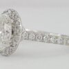 Oval Brilliant Ideal Cut Diamond 2.61 ct Platinum Halo Engagement Ring GIA $52k