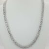 Round Baguette Diamond Chain Necklace 14K White Gold 20.28ct 6.9mm 21.5" Rtl$47k