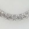 Round Baguette Diamond Chain Necklace 14K White Gold 20.28ct 6.9mm 21.5" Rtl$47k