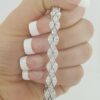 Marquise Cut Diamond Line Tennis Bracelet 7" 12 ct 18K White Gold Rtl $36K
