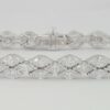 Marquise Cut Diamond Line Tennis Bracelet 7" 12 ct 18K White Gold Rtl $36K