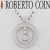 Roberto Coin Cento Baby O Diamond Circle Pendant 0.82 ct 19 mm 18K W Gold 8,925