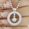 Roberto Coin Cento Baby O Diamond Circle Pendant 0.82 ct 19 mm 18K W Gold 8,925